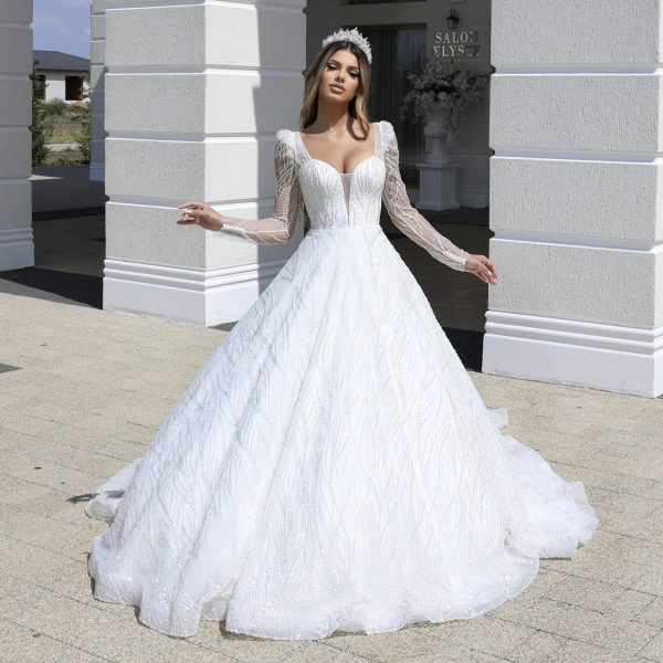 Rochie mireasa A line Gabrielle scaled 1