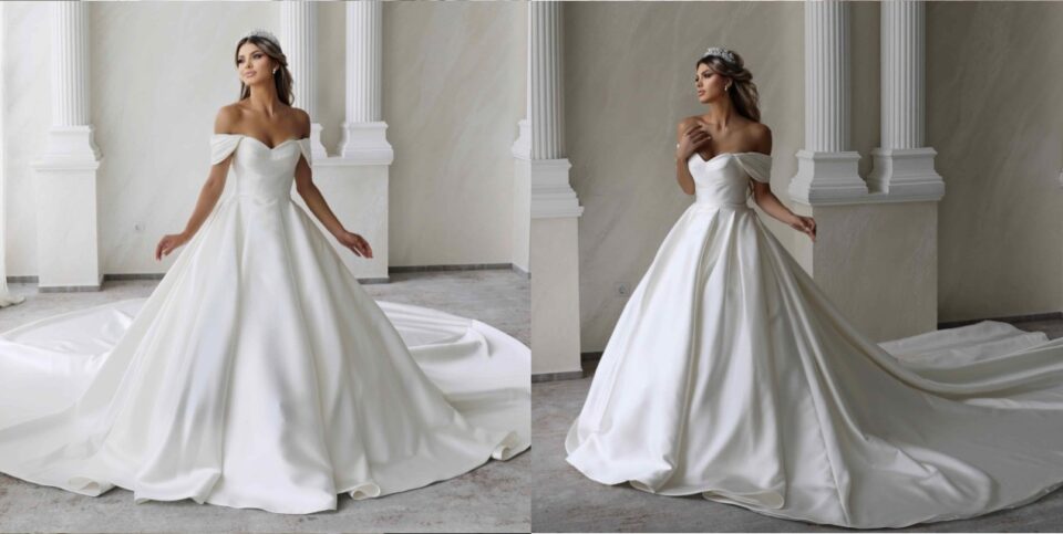a line wedding dress